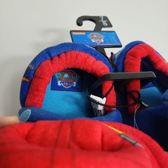 Paw Patrol Kids Slippers Chase Marshall Plush Puppy Dog Sz 7/8 Nickelodeon New - Picture 11 of 16